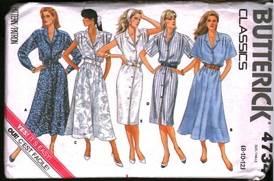 4734 Vintage Butterick Sewing Pattern Misses 1980s Loose Fitting ...