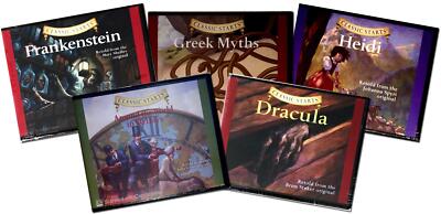New 5 Classic Starts Audiobook Sets 21 22 23 24 25 Grades 2-6 Heidi Greek Myths