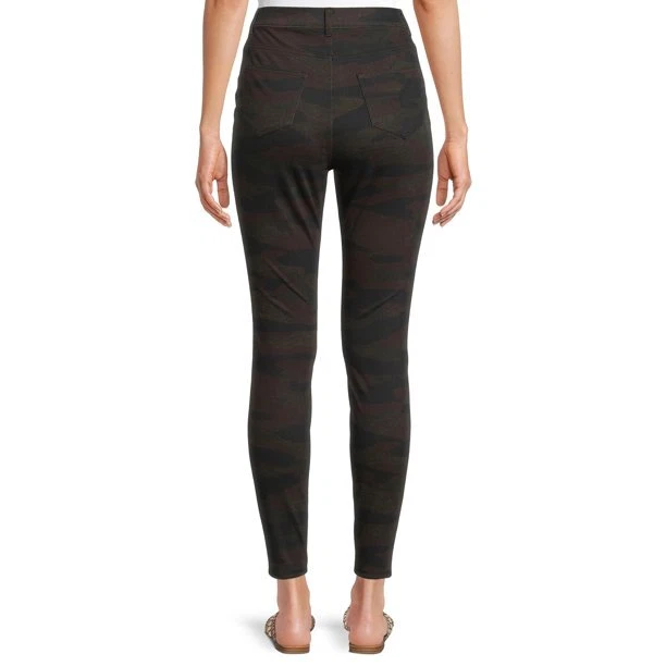 Jeggings de mezclilla elásticos de tiro alto camuflados verdes XXL (20) para mujer Time & Tru nuevos con etiquetas Foto 3 de 4