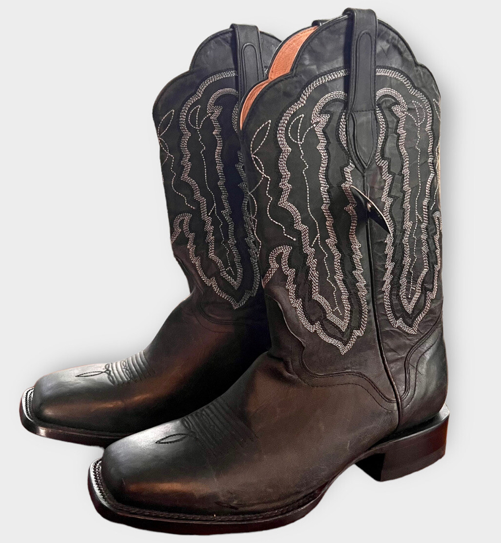 j.b.dillion boots NEVER WORN JB Dillion Burgundy Leather Cowboy Boots Mens 7.5. Never  main image 2