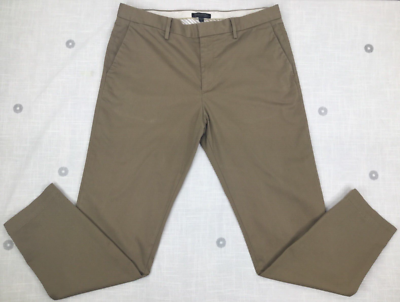 Banana Republic Mason Athletic Tapered Beige Chino Pants Mens Sz