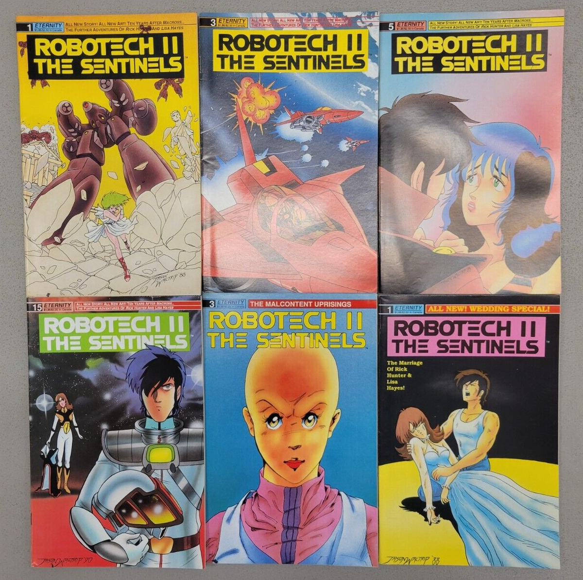 ROBOTECH II: THE SENTINELS BOOK 1 #1, 3, 5 15, MALCONTENT