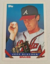 Jeff Blauser Atlanta Braves 1993 Topps SS 2B 2nd Base #552 MLB Baseball Vtg 90s