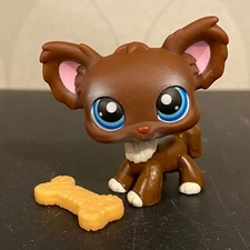 Authentic Littlest Pet Shop #219 Brown chihuahua dog