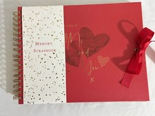 Red & Golden Square Memory Scrapbook, Photo Album For Couple, For Her & For Him