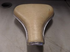 Vintage Bicycle Seat White And Silver Troxel Made in the USA