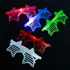 Flashing LED Light up Slotted Shutter Sunglasses Shades Party Favors Bag Fillers