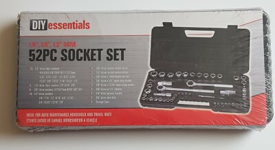 DIY ESSENTIALS 52-TEILIGES STECKSCHLÜSSELSATZ BRANDNEU
