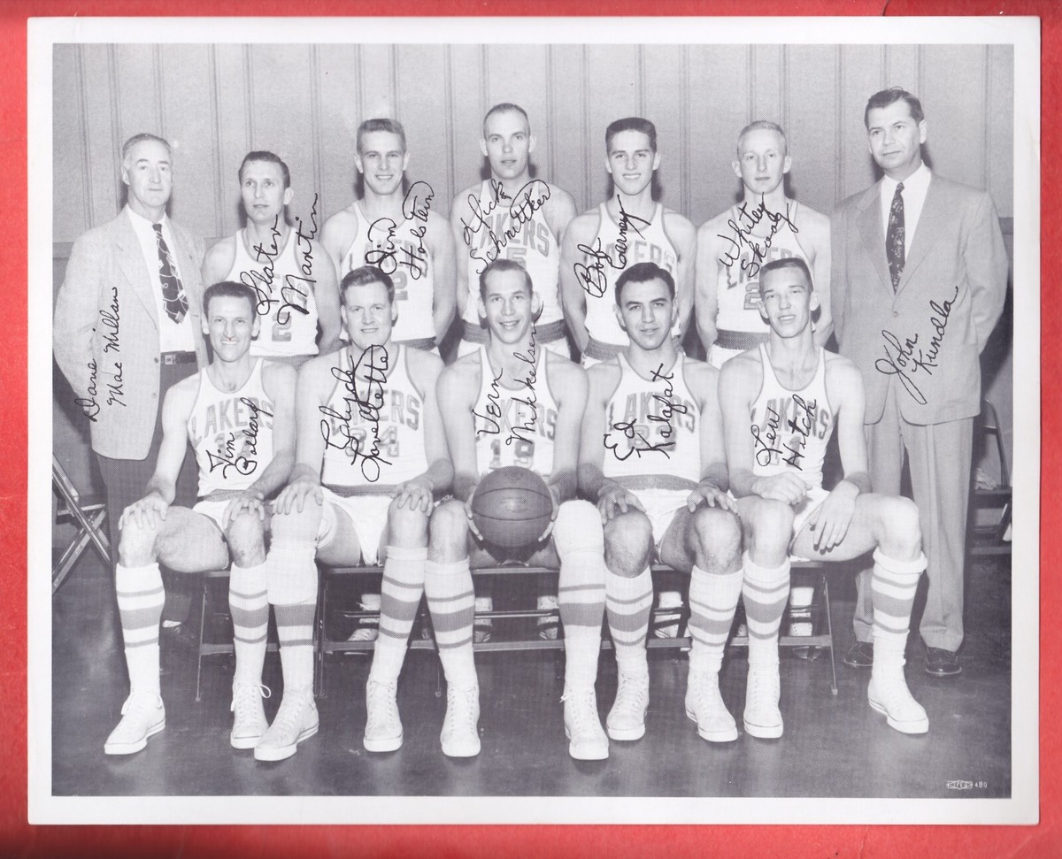 1954 MINNEAPOLIS LAKERS TEAM ISSUE 8 x 10 GLOSSY TEAM PHOTO | eBay