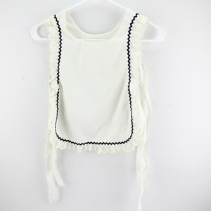 Vintage Kids Homemade Apron Smock Bib Craft Paint Cooking Kitchen White Lace