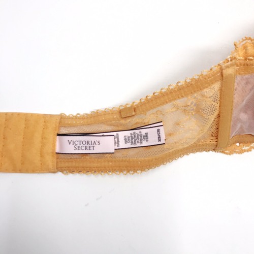 Victorias Secret Size 32B Dream Angels Multi-Way Lace Bra Orange Lace Overlay - Picture 7 of 10