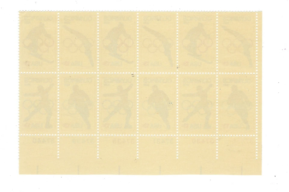 Plate Block of 12 stamps - Scott 1695-98 - 13 c - Olympics  - MNH FREE shipping - Image 2 of 2