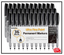 Ultra Fine Permanent Marker, 36 Pack Ultra Fine Point Black Permanent Marker Set