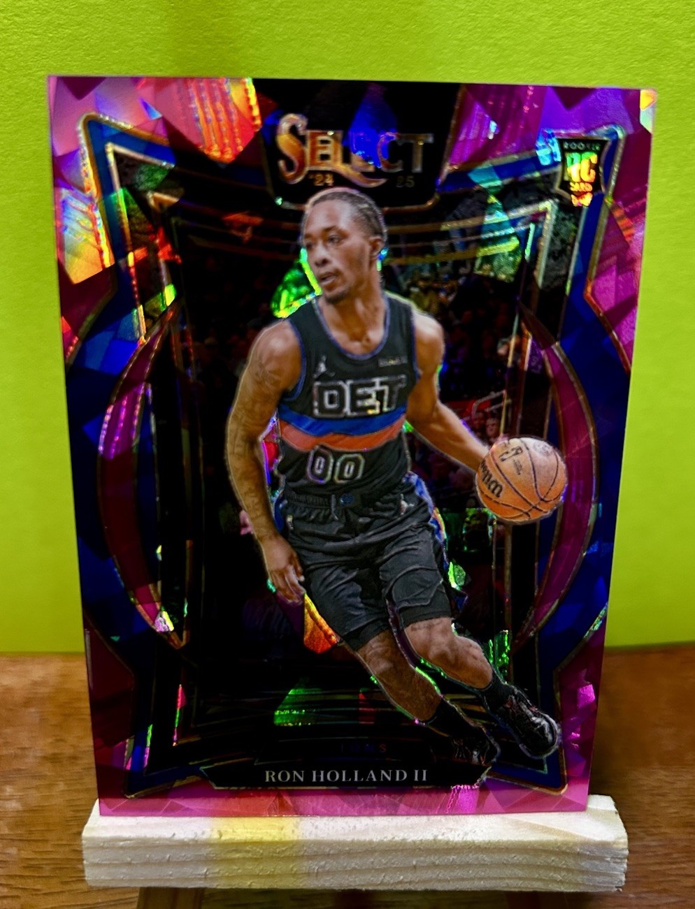 2024-25 Panini Select Concourse Ron Holland II #74 Pink Cracked Ice Prizm RC /99