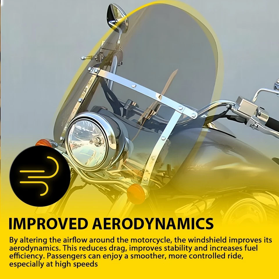 Parabrisas de 1" y 7/8" para manillar humo motocicleta para SUZUKI YAMAHA Honda Foto 3 de 4