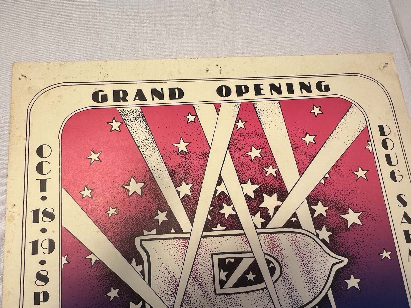 RITZ THEATER GRAND OPENNING DOUG SAHM Original Printing Poster JIM FRANKLIN 1974