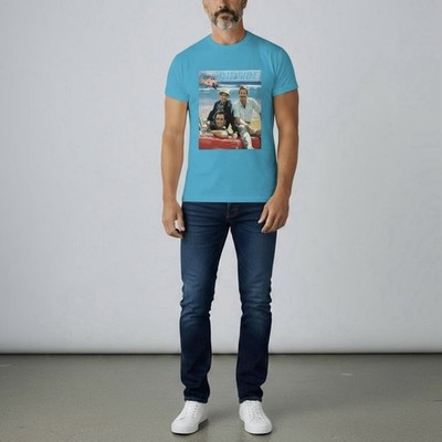 Riptide TV Graphic T-Shirt Size 2XL Bella Canvas Turquoise Retro Unisex Cotton