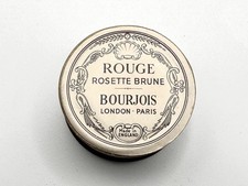 Vintage Boujois Rouge Pot Rosette Brune Original Puff & Paper Insert 1930s Prop