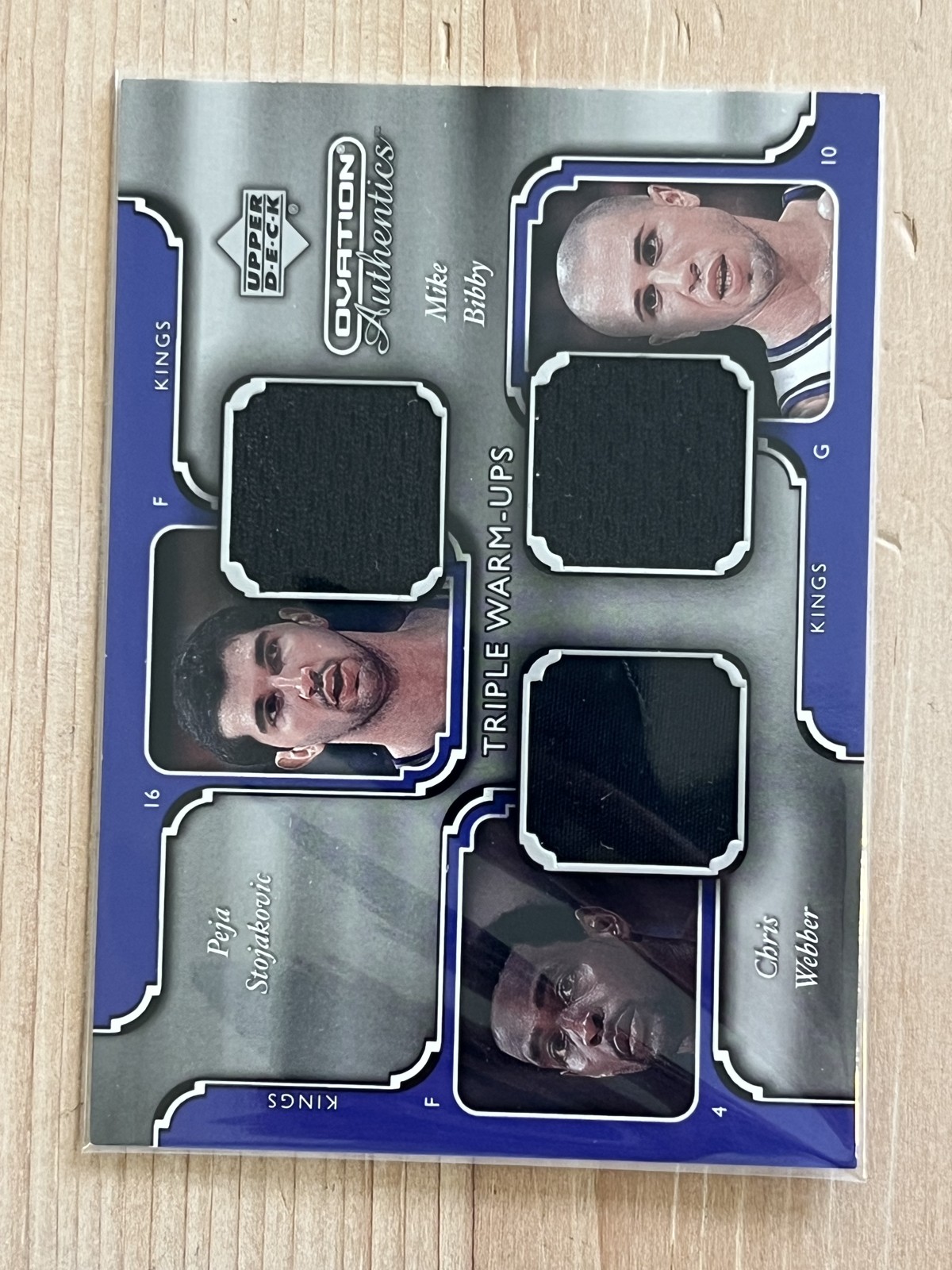 2002-03 Upper Deck Ovation - Authentics Chris Webber, Mike Bibby, Peja...
