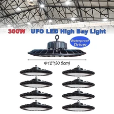 2-8 Pack UFO High Bay Led  Shop Lights 300W Commercial Garage Warehouse Ceiling
