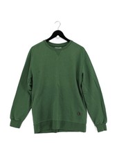 Universal Works Men's Hoodie L Green 100% Cotton Pullover