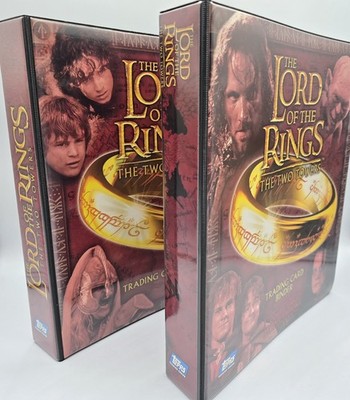 Herr der Ringe Die zwei Türme KOMPLETTE Sammelkartensets & beide Ordner Topps