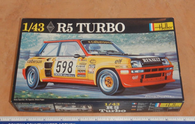VINTAGE HELLER RENAULT R5 TURBO MODEL KIT, 1/43 SCALE, #173,  NOS