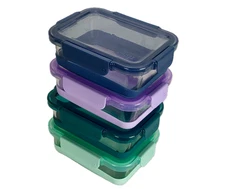 Used Ello 8 Piece Glass Meal Prep 3.4 cup Glass Containers With Lids -  Set of 4