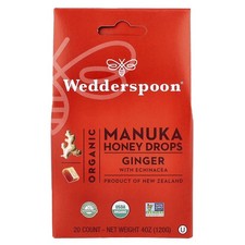 Organic Manuka Honey Drops, Ginger with Echinacea, 20 Drops, 4 oz 120 g 