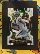 2025 Panini Select - Concourse Courtland Sutton #11 White Shock Prizm /799