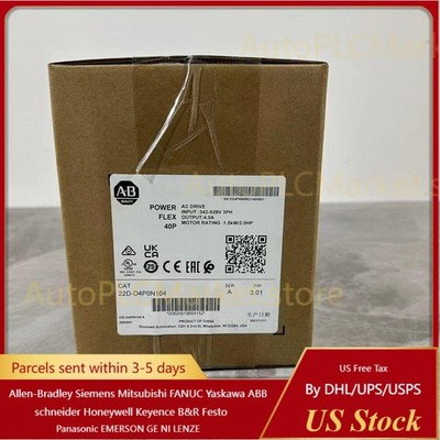 Factory sealed Allen-Bradley 22D-D4P0N104 PowerFlex 40P- 1.5 kW (2 HP) AC Drive