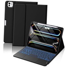 for iPad Pro 11-inch Case with Keyboard M5/M4 - Magnetic Wireless Black