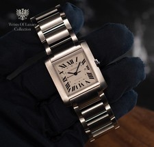 2024 Cartier Tank Francaise Large WSTA0067 Silver Roman Dial Steel Box Papers 4
