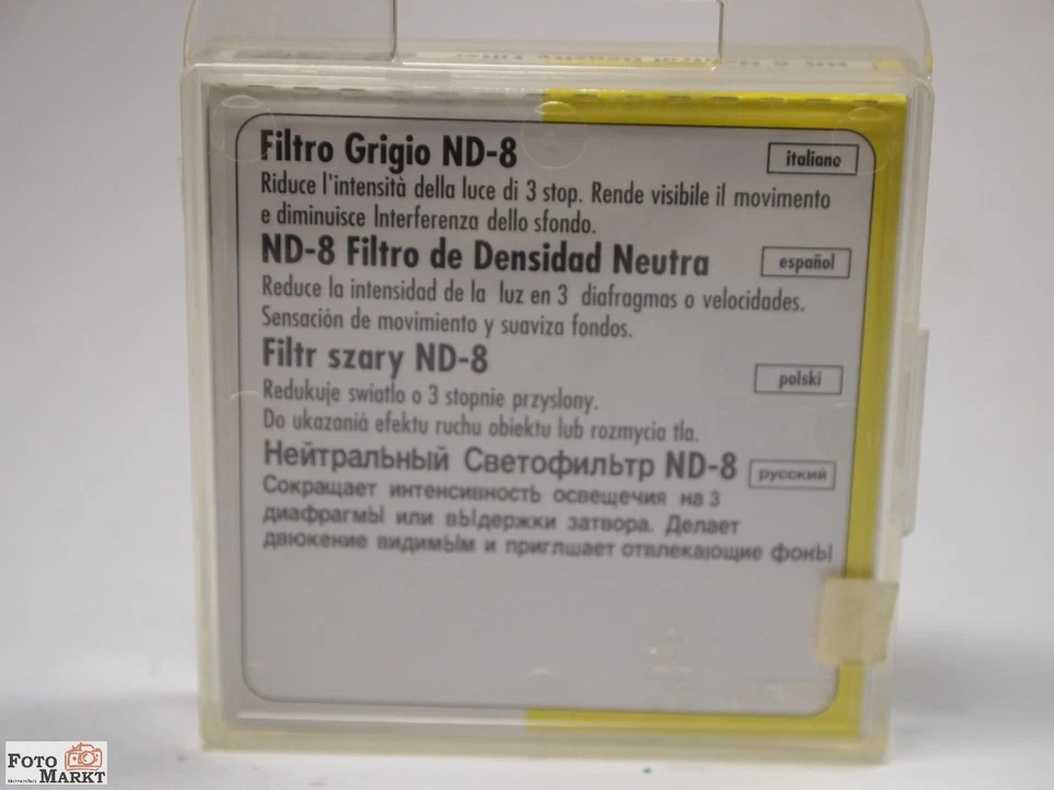 Grey-Filter V-37 ND-8 Neutral Density Filter for Lenses With Ø 37mm Thread - Image 2 of 2