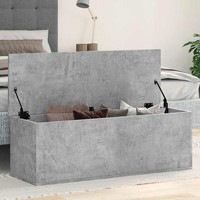 Truhe Betongrau 102X35X35 Cm Holzwerkstoff