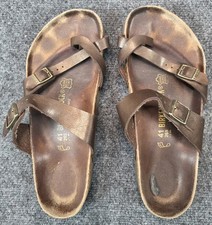 Birkenstock Mayari Leather Sandals Womens 10US 41EU Habana Brown