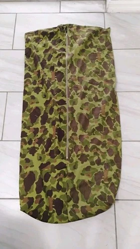 USMC Military Frog Skin Camouflage Suit Uniform Clothing Bag WW2 Vietnam VTG