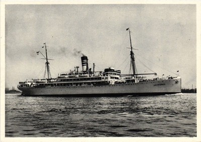 PC SHIPS STEAMER USSUKUMA DEUTSCHE OST-AFRIKA-LINIE VINTAGE POSTCARD (b62722)