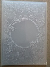 3D Flowers Circle frame Embossing Folders, Textured Embossed, transparent