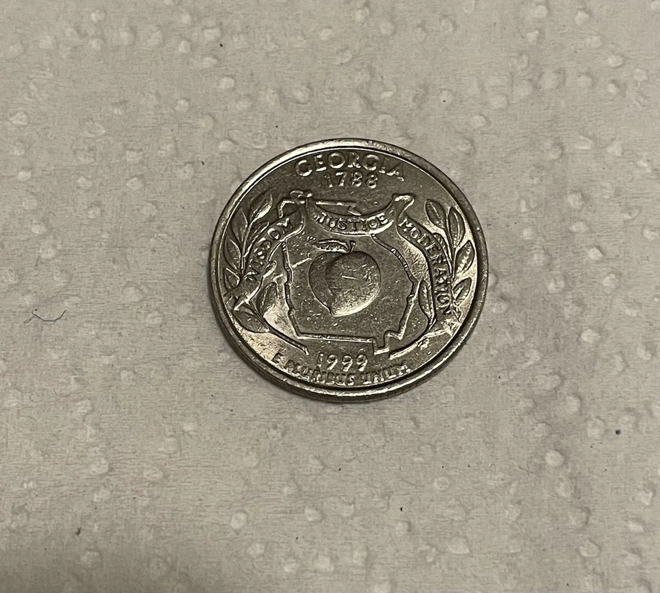 Rare 1788-1999 P-Mint Georgia Peach Quarter - Image 3 of 4