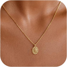 Cross Necklace for Women Dainty 14K Gold Plated Pendant CZ Necklace Trendy Simpl