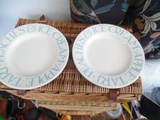 Emma Bridgewater Pale Blue Toast Plates 8.5. Inchs - Pair