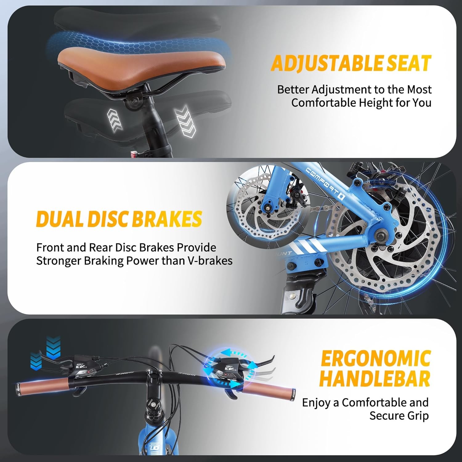 Kids Mountain Bike, 700C 21 Speed Kids' Mountain Bicycles for Young Riders