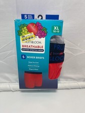 Fruit of the Loom Boys Breathable Cotton Stretch Mesh Boxer Briefs 5-Pack 