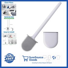 Silicone Toilet Brush and Holder Set Wall Mounted for Bathroom RV Travel