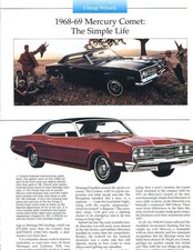 1968-1969 Mercury Comet 3 Pg Article 1968-1969 Mercury Comet 3 Pg Article