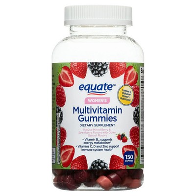 Equate Women's Multivitamin Gummies for General Health, Mixed Berry, 150 Count,