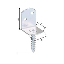 50 Stk. Gah Flechtzaunhalter 83x32x30x38mm galv.verz.d.pass.L-Form Zaunbau