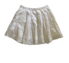 THEORY crisp White 100% Linen Short pleated A line flattering short Skirt size 8 — photo 4