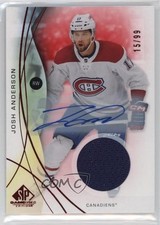 2024-25 Upper Deck SP Game Used Red Jersey 15/99 Josh Anderson #49 Auto 1mz4